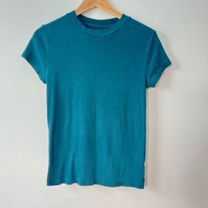 A New Day Blue Fitted Short Sleeve Crew Neck T-Shirt
